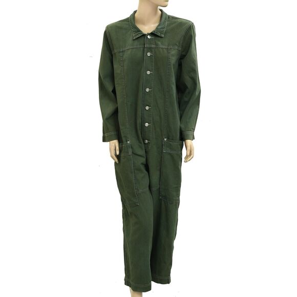 Free People We The Free Margarita Jumpsuit Rigid Denim Wide Leg Cotton S 279967 - Picture 6 of 10